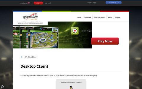 Desktop Client - goalunited LEGENDS - The online football ...