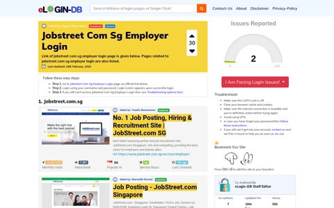 Jobstreet Com Sg Employer Login