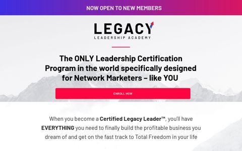 Join the Legacy Leadership Academy today!