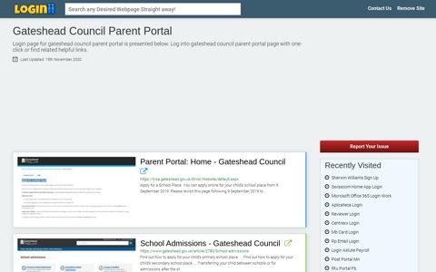 Gateshead Council Parent Portal - Loginii.com