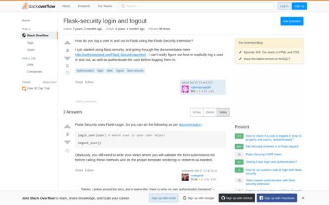 Flask-security login and logout - Stack Overflow