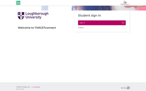 Student sign in - Loughborough University - TARGETconnect