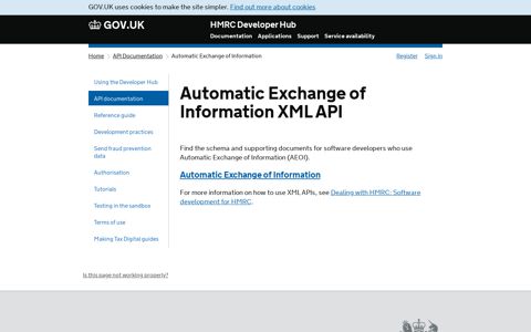 Automatic Exchange of Information - HMRC Developer Hub ...