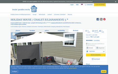 Holiday House / Chalet Julianahoeve 5 * in Renesse - Mrs. S ...