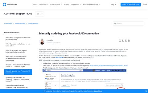 Manually updating your Facebook/IG connection - Iconosquare