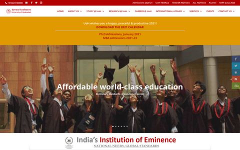 University of Hyderabad | India's Institution of Eminence