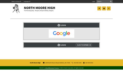 Login - North Moore High - Moore County Schools