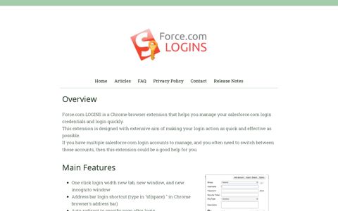Force.com LOGINS: Overview