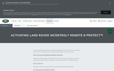 InControl | Land Rover InControl® Remote & Protect