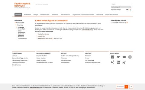 E-Mail-Anleitungen Studierende - FH Dortmund