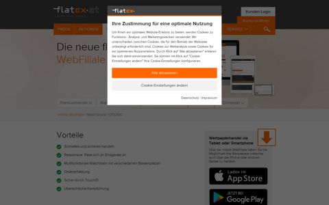 Mobile WebFiliale | flatex online Broker