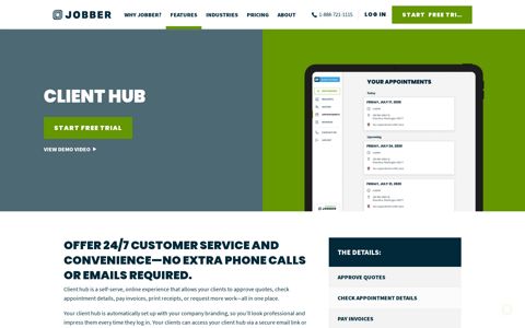 Client Portal for your Field Service Company: Jobber Client Hub