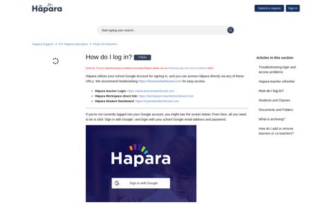How do I log in? – Hapara Support