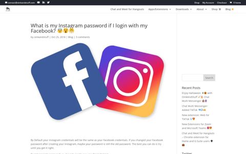 What is my Instagram password if I login with my Facebook ...