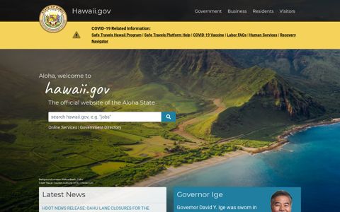 Hawaii.gov | The Official Website of the Aloha State