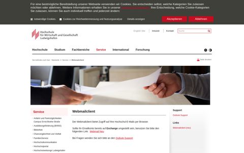Webmailclient HWG Ludwigshafen | Hochschule für Wirtschaft ...