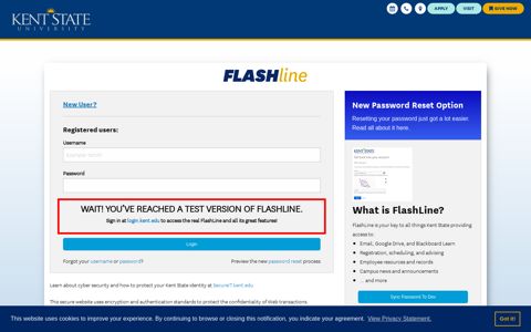 FlashLine Login - Kent State University