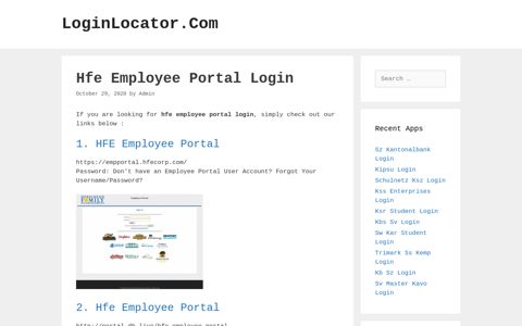 Hfe Employee Portal Login - LoginLocator.Com