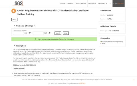 <2019> Requirements for the Use of FSC ... - SGS