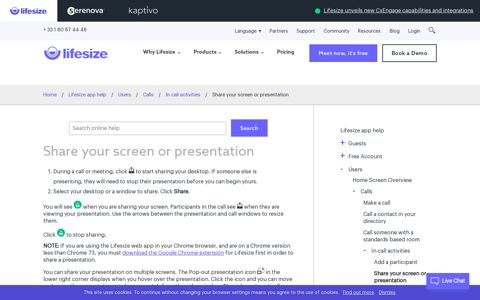 Share Your Screen or Presentation - Lifesize