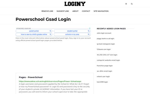 Powerschool Gsad Login ✔️ One Click Login - Loginy