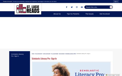 Scholastic Literacy Pro -Sign In | Children's Services Council, FL