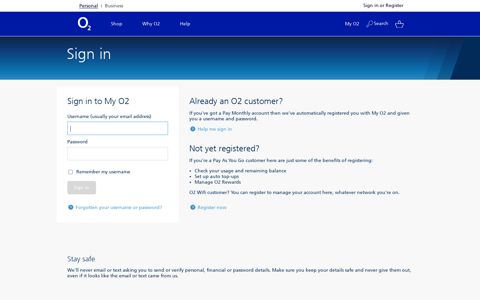 O2 | Accounts | Sign in | View bills , balances and emails in ...
