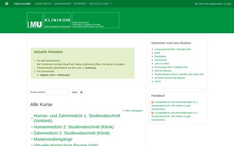 Lernplattform der Medizinischen Fakultät • LMU München