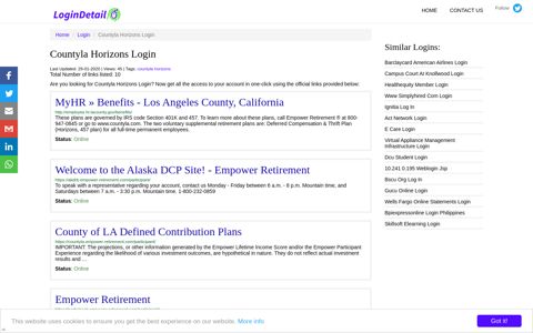 Countyla Horizons Login MyHR » Benefits - Los Angeles ...
