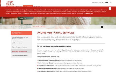 Online Web Portal Services - Generali Global Health Services