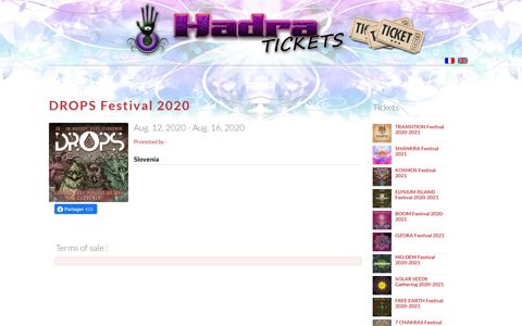 DROPS Festival 2020 - HADRA Tickets