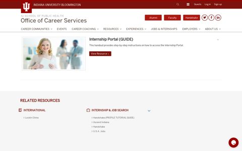 Internship Portal (GUIDE) - School of Public Health Career ...