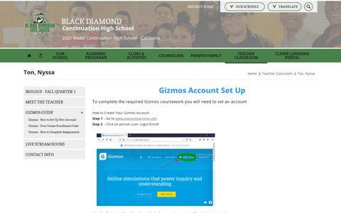 Ton, Nyssa / Gizmos - How to Set Up New Account