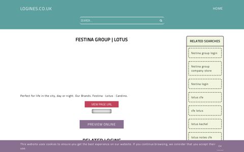 Festina Group | Lotus - General Information about Login
