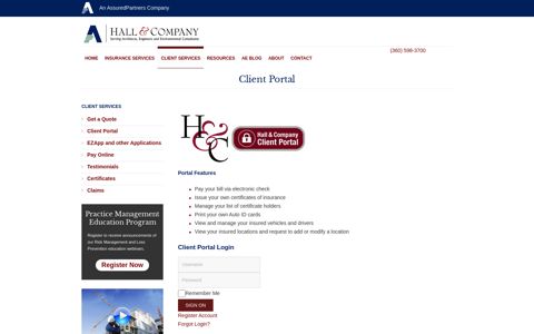 Client Portal - Hall & Company