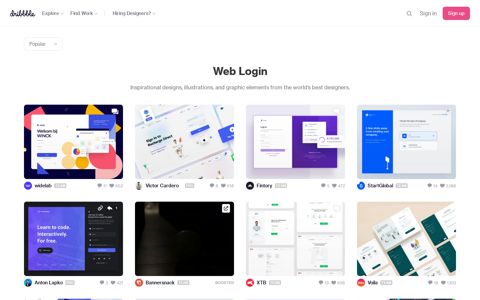 Web Login designs, themes, templates and ... - Dribbble