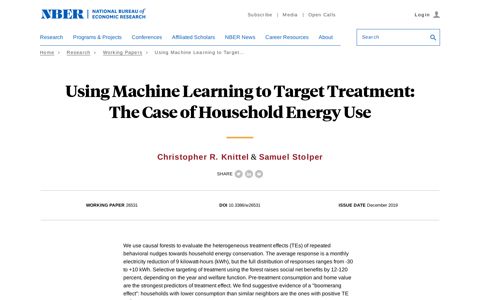 Using Machine Learning to Target Treatment: The Case of ...