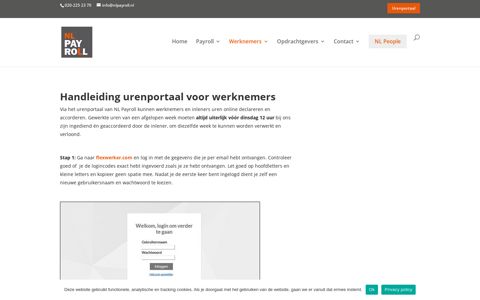 Handleiding Urenportaal Werknemers - NL Payroll