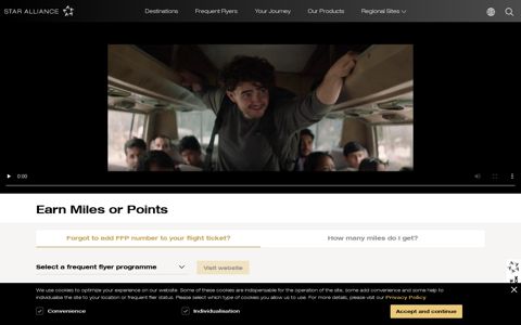 Earn Miles or Points - Star Alliance