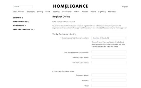 Register - Homelegance