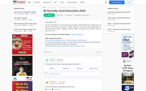 IB Security Asst/ Executive 2019 - PaGaLGuY