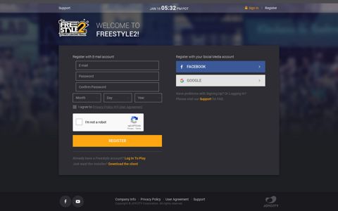 Register - Freestyle2:Street Basketball