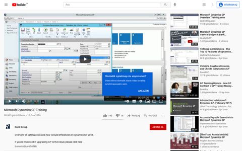 Microsoft Dynamics GP Training - YouTube