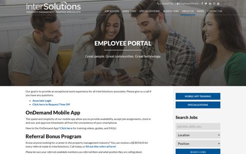 Employee Portal - InterSolutions