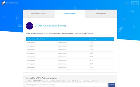 LATAM Airlines Email Format | latam.com Emails - RocketReach