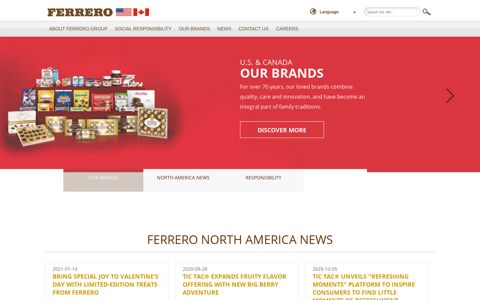 Ferrero North America Corporate Website