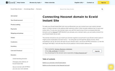 Connecting Hexonet domain to Ecwid Instant Site – Ecwid ...