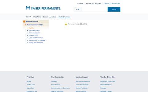 Pay bills - Member assistance FAQs - Kaiser Permanente