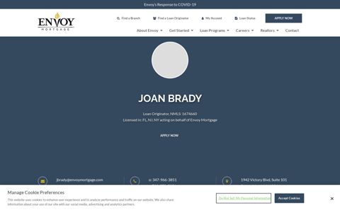 Apply for a Mortgage with Joan Brady | Envoy Mortgage