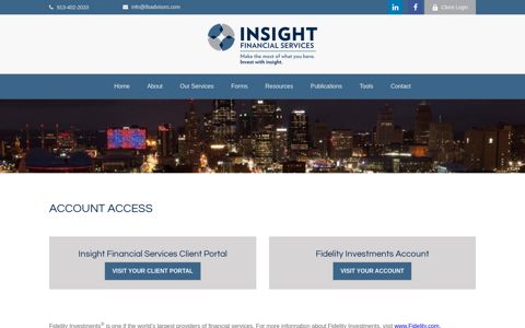 Fidelity Investments Account - Insight Financial Services